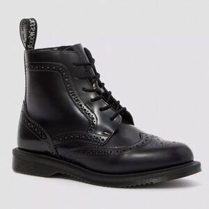 Dr. Martens Delphine Black Brogue Boots
